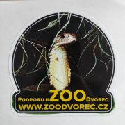 Samolepka Podporuji ZOO Dvorec - Kobra královská