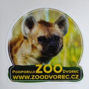 Samolepka Podporuji ZOO Dvorec - Hyena skvrnitá